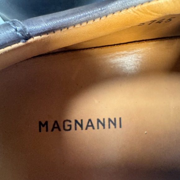 Magnanni Shoes Leather Sneakers Mens Size 9.5 Grey Casual Lace Up Portugal 15745 - Picture 9 of 14